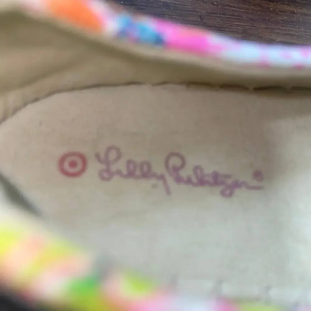Lilly Pulitzer Target Toddler Girl Size 8 Espadrille Shoes Pink Gold Floral